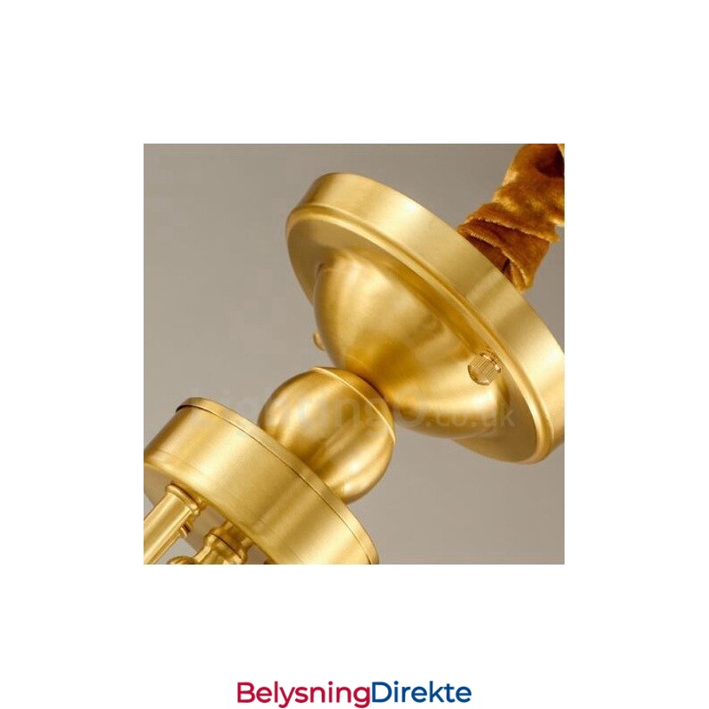 Rustikk Integrert Metall-Kobberlysekrone I Messing Med 8 Lys