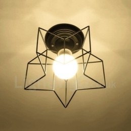 Rustikk Integrert Lysekrone Med Én Lyskilde