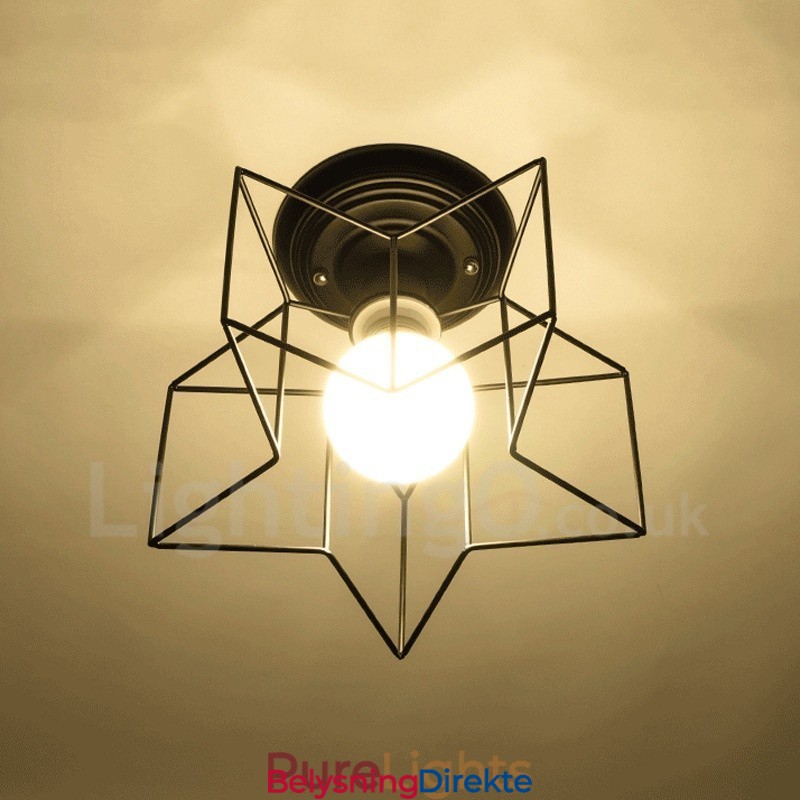 Rustikk Integrert Lysekrone Med Én Lyskilde