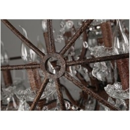 Diameter 60 Cm 80 Cm Vintage Krystallmaling Metalllysekrone Rustfarget Anhengslampe