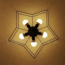 Integrert Lysekrone I Rustikk Stil Med 5 Lys