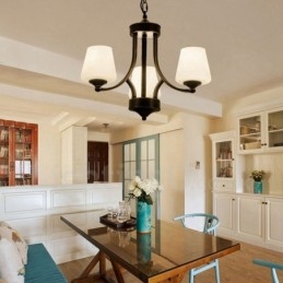 3-Lyss Rustik Lodge Integrert Metalllysekrone