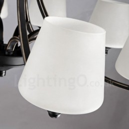 3-Lyss Rustik Lodge Integrert Metalllysekrone