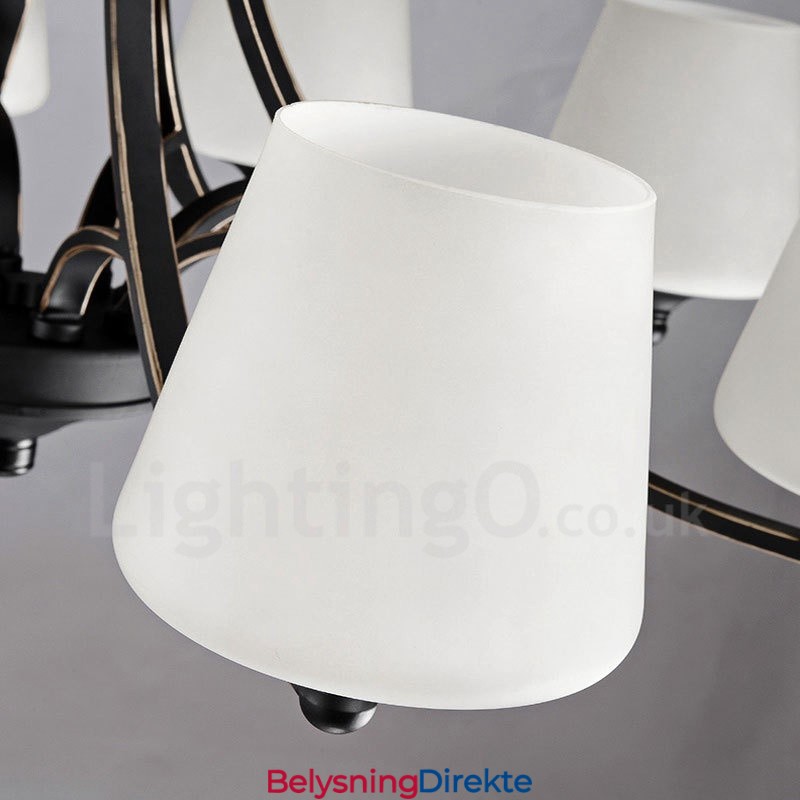 Integrert Metalllysekrone I Rustikk Lodge Med 6 Lys