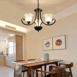 3-Lyss Rustik Lodge Integrert Metalllysekrone