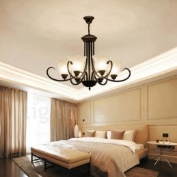 Integrert Metalllysekrone I Rustikk Lodge Med 6 Lys