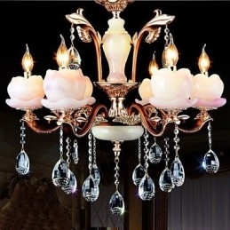 Europeisk Stil Luksuriøs Sinklegering Jadekrystallanheng