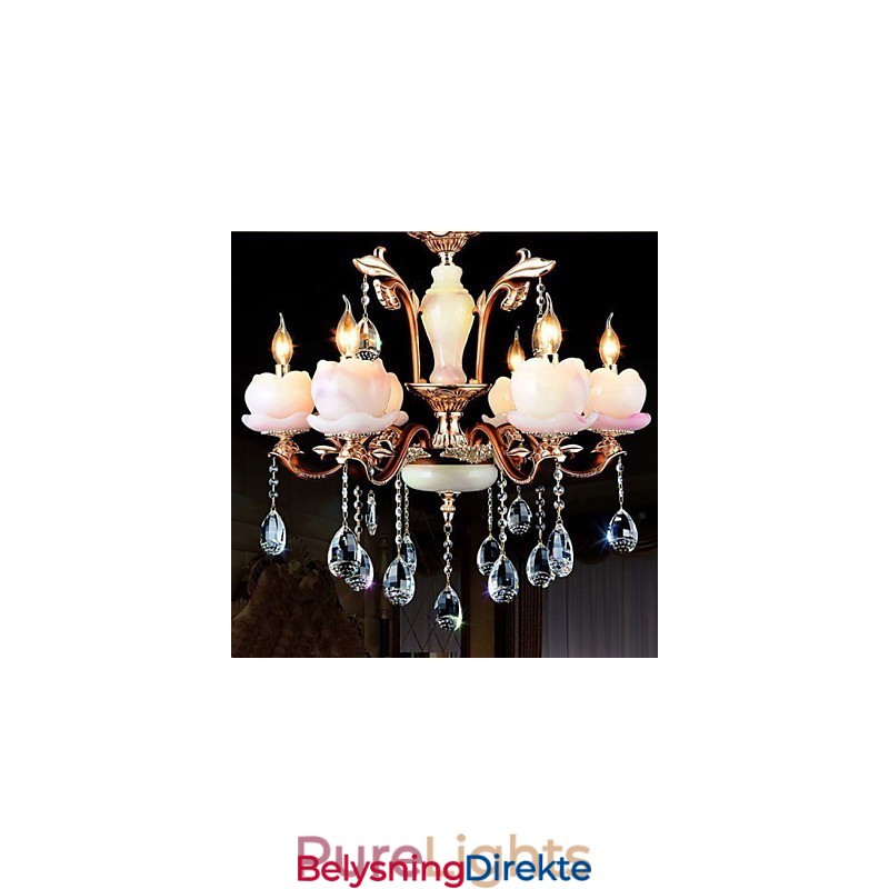 Europeisk Stil Luksuriøs Sinklegering Jadekrystallanheng