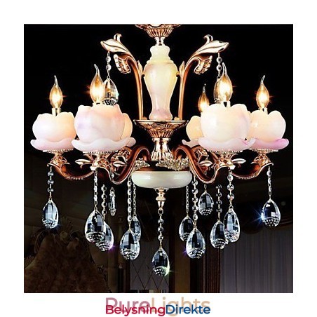 Europeisk Stil Luksuriøs Sinklegering Jadekrystallanheng