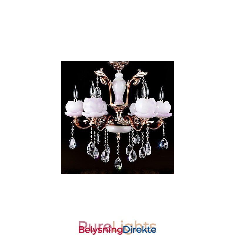 Europeisk Stil Luksuriøs Sinklegering Jadekrystallanheng