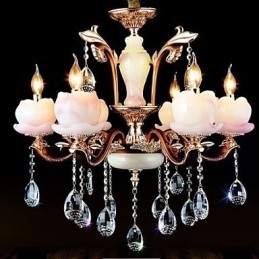 Europeisk Stil Luksuriøs Sinklegering Jadekrystallanheng