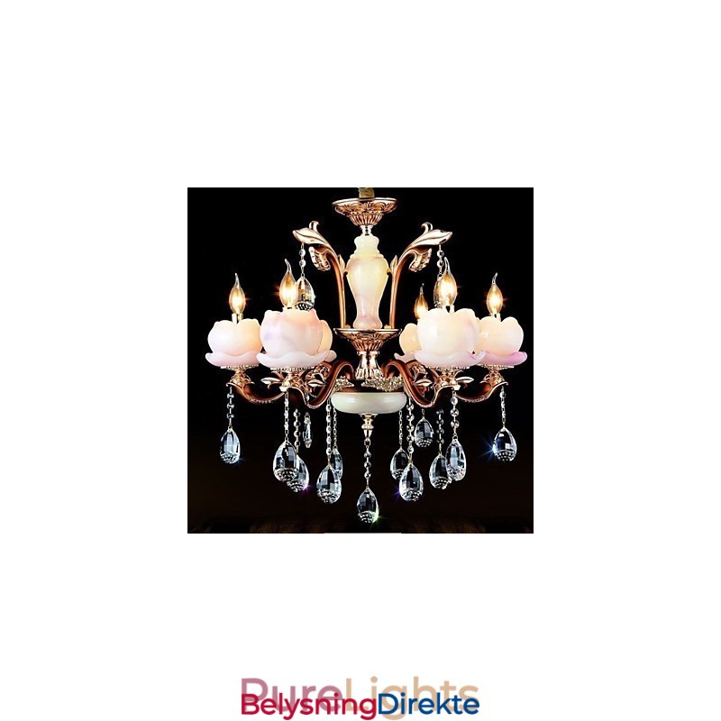 Europeisk Stil Luksuriøs Sinklegering Jadekrystallanheng