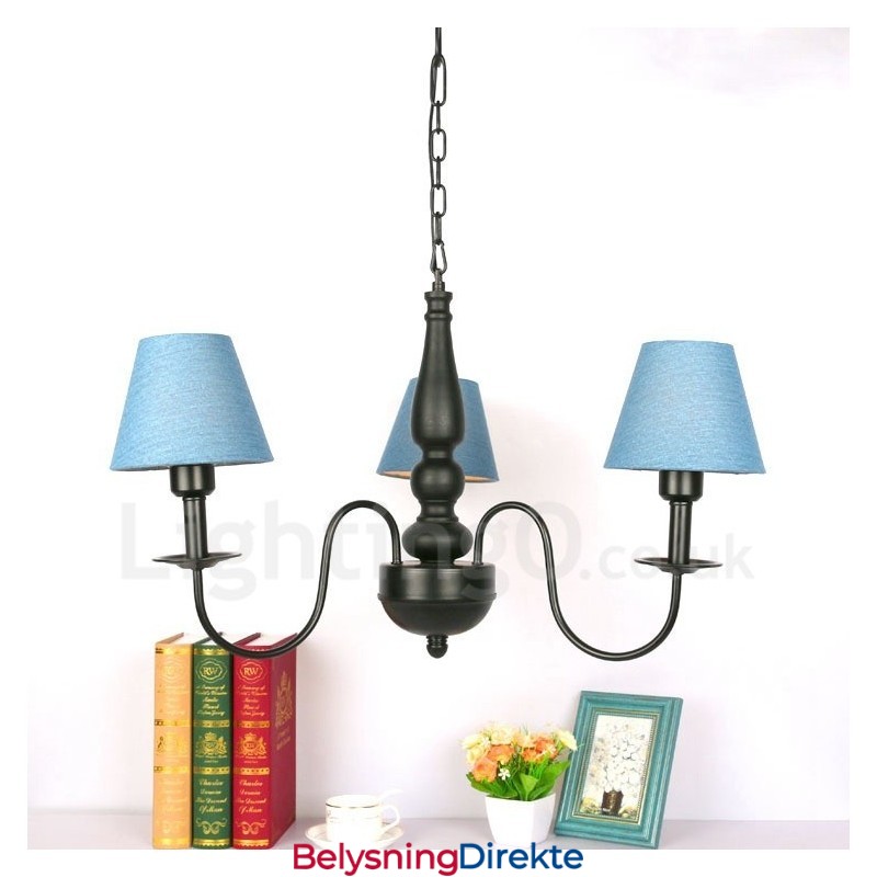 3-Lys Tradisjonell Klassisk Integrert Metalllysekrone