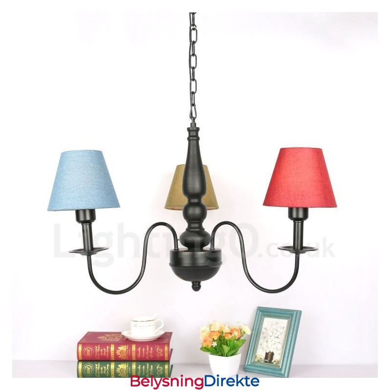 3-Lys Tradisjonell Klassisk Integrert Metalllysekrone