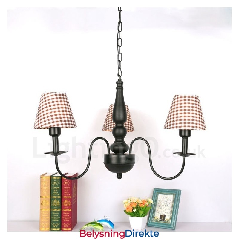 3-Lys Tradisjonell Klassisk Integrert Metalllysekrone