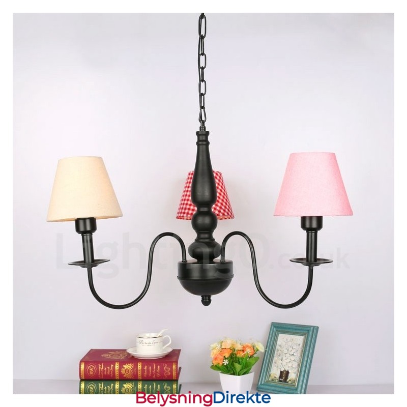 3-Lys Tradisjonell Klassisk Integrert Metalllysekrone