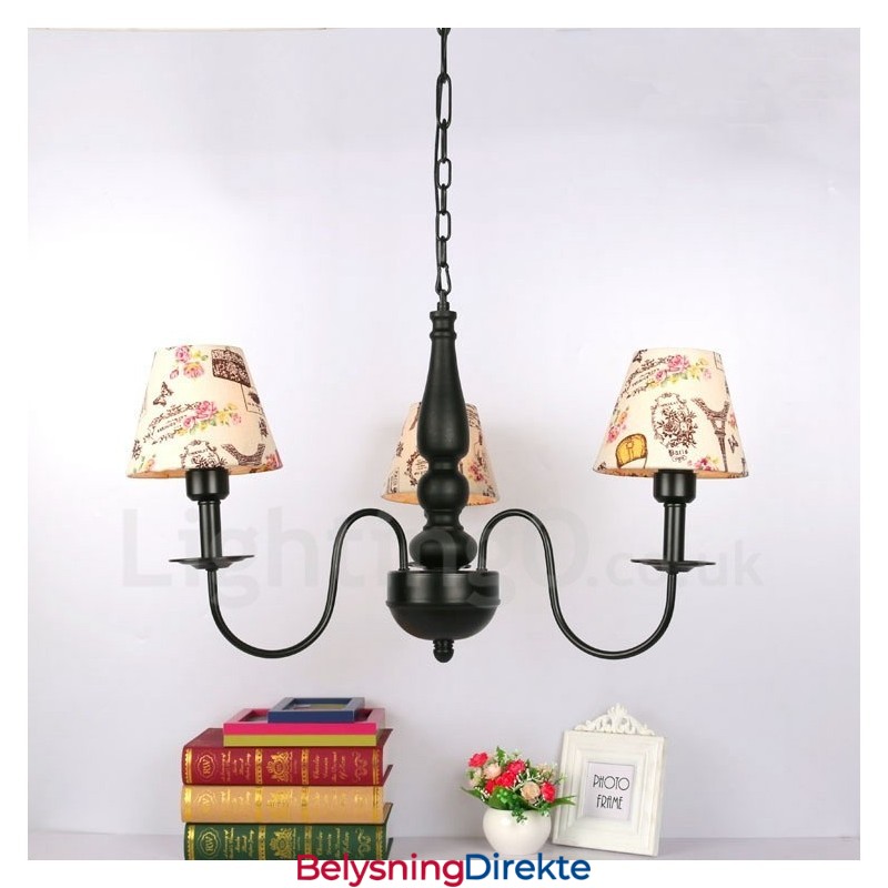 3-Lys Tradisjonell Klassisk Integrert Metalllysekrone