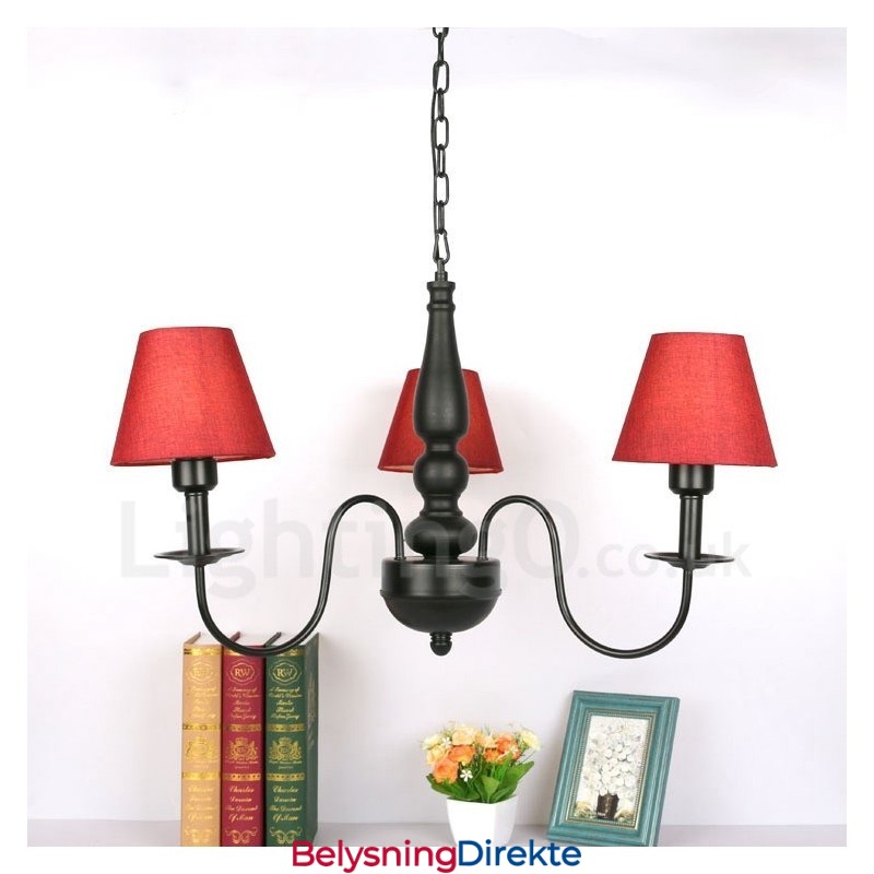 3-Lys Tradisjonell Klassisk Integrert Metalllysekrone