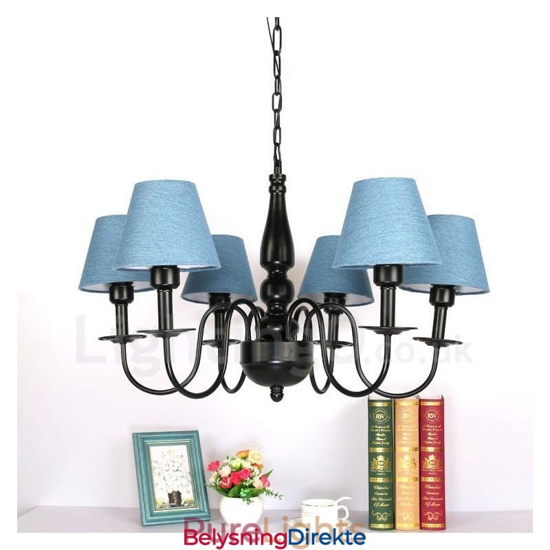 Integrert Metalllysekrone I Middelhavsstil Med 6 Lys