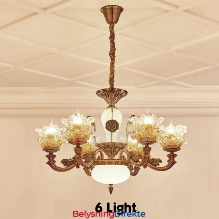 6 Lys Tradisjonell Klassisk Integrert Metalllysekrone