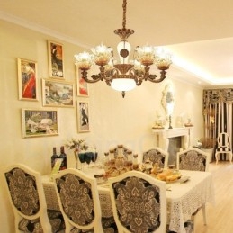 6 Lys Tradisjonell Klassisk Integrert Metalllysekrone