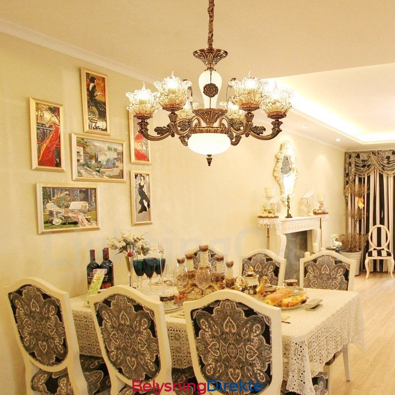 6 Lys Tradisjonell Klassisk Integrert Metalllysekrone