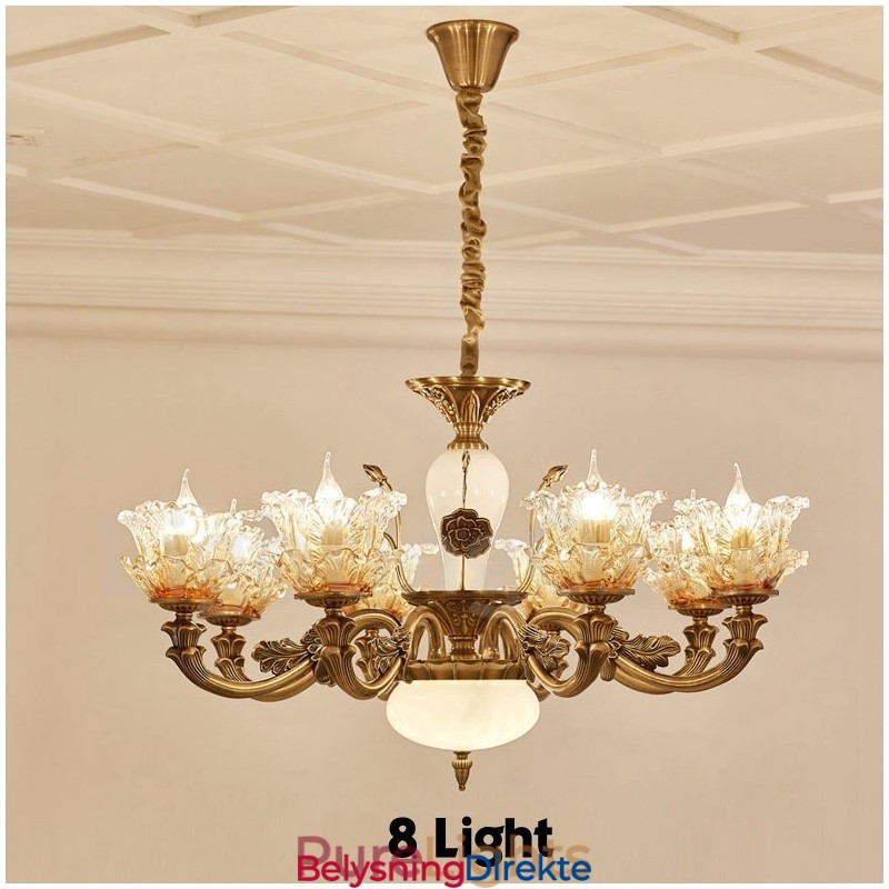 8-Lys Tradisjonell Klassisk Integrert Metalllysekrone