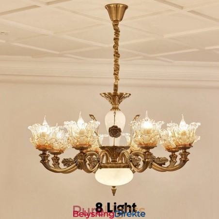 8-Lys Tradisjonell Klassisk Integrert Metalllysekrone