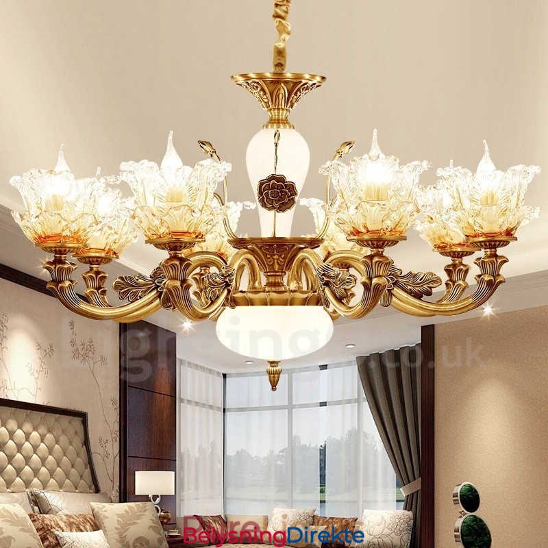 8-Lys Tradisjonell Klassisk Integrert Metalllysekrone