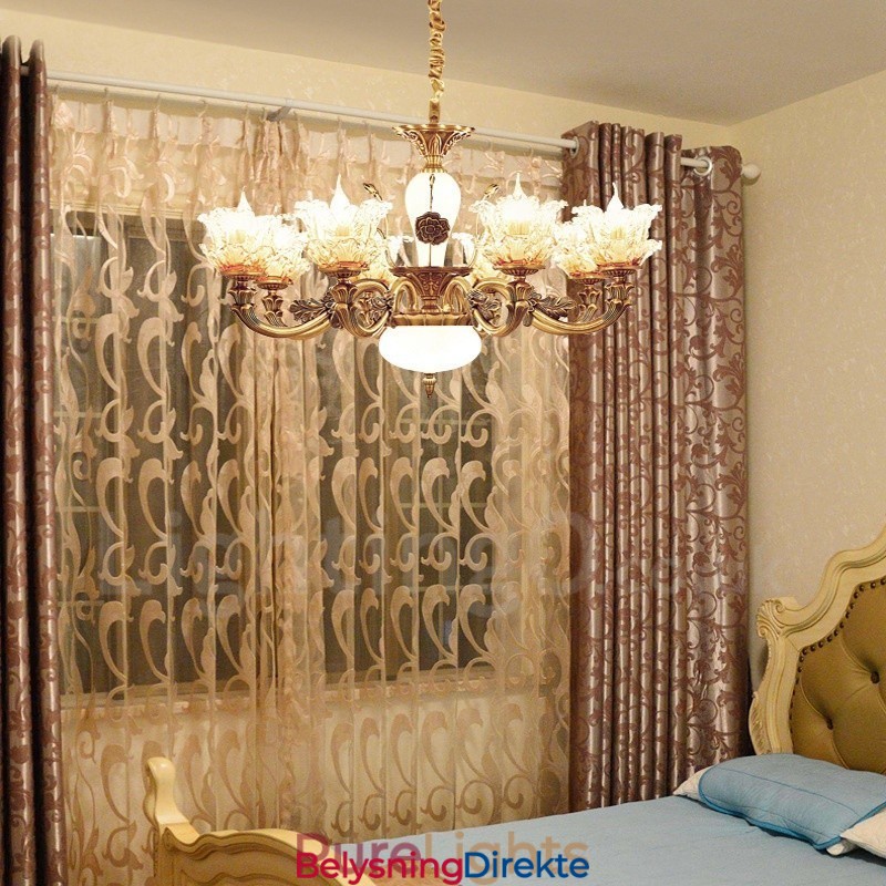 8-Lys Tradisjonell Klassisk Integrert Metalllysekrone