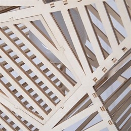 Vintage Femkantet Stjernelysekrone I Tre