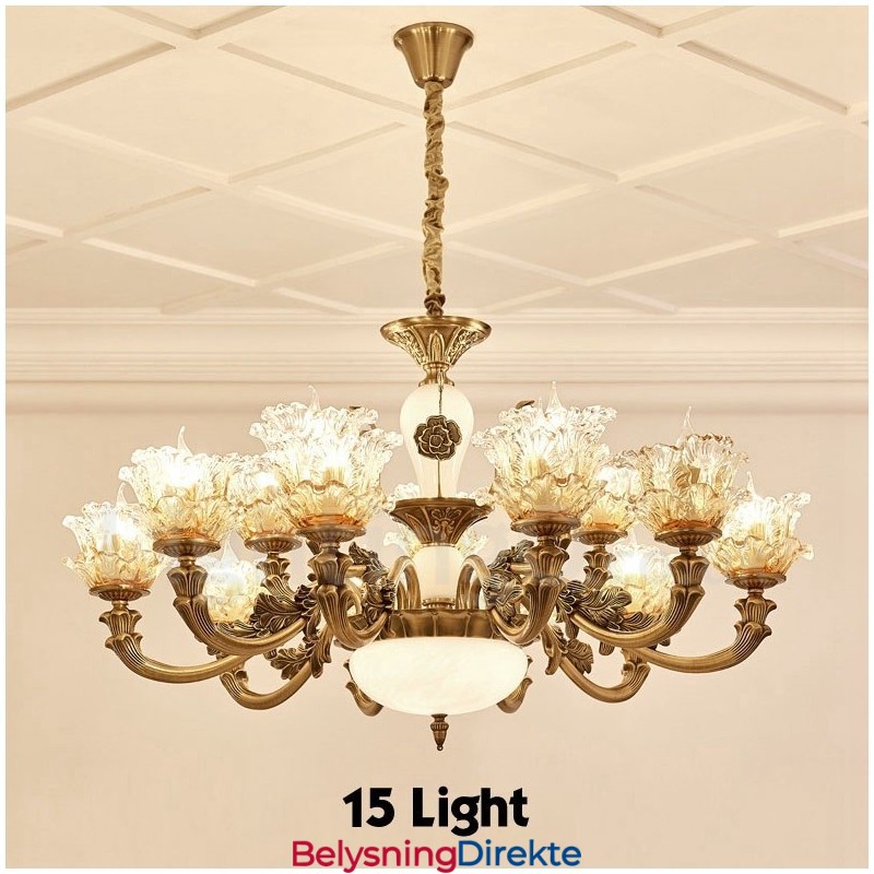 15-Lys Tradisjonell Klassisk Integrert Metalllysekrone