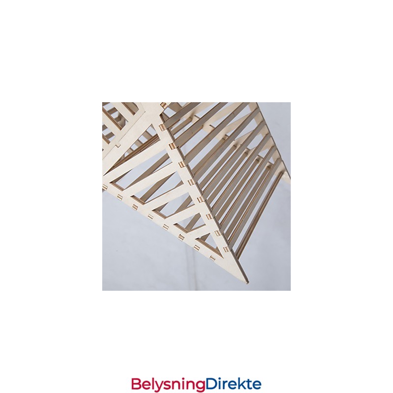 Vintage Femkantet Stjernelysekrone I Tre