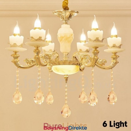 6 Lys Tradisjonell Klassisk Integrert Metalllysekrone