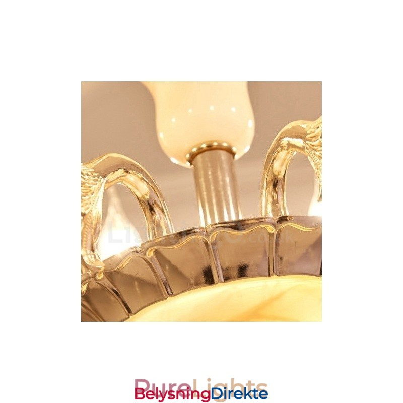 6 Lys Tradisjonell Klassisk Integrert Metalllysekrone