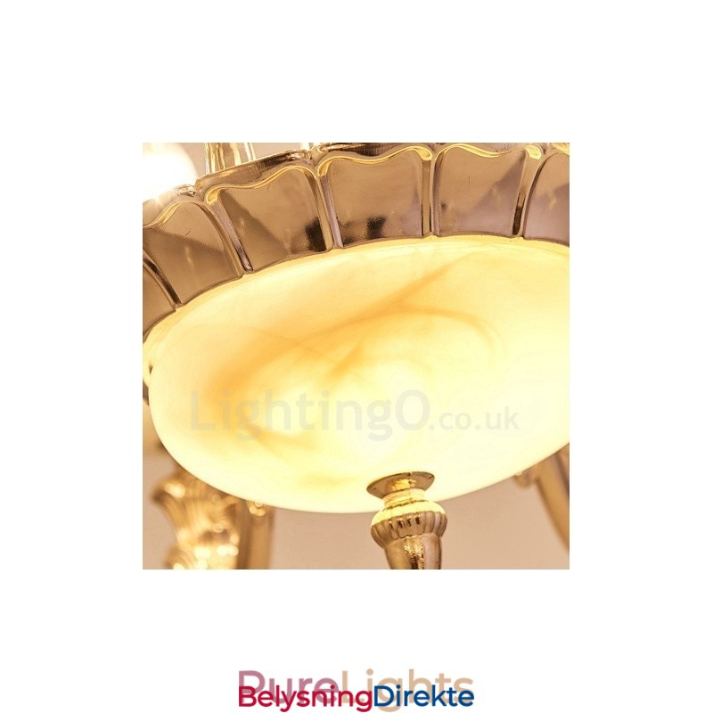 6 Lys Tradisjonell Klassisk Integrert Metalllysekrone