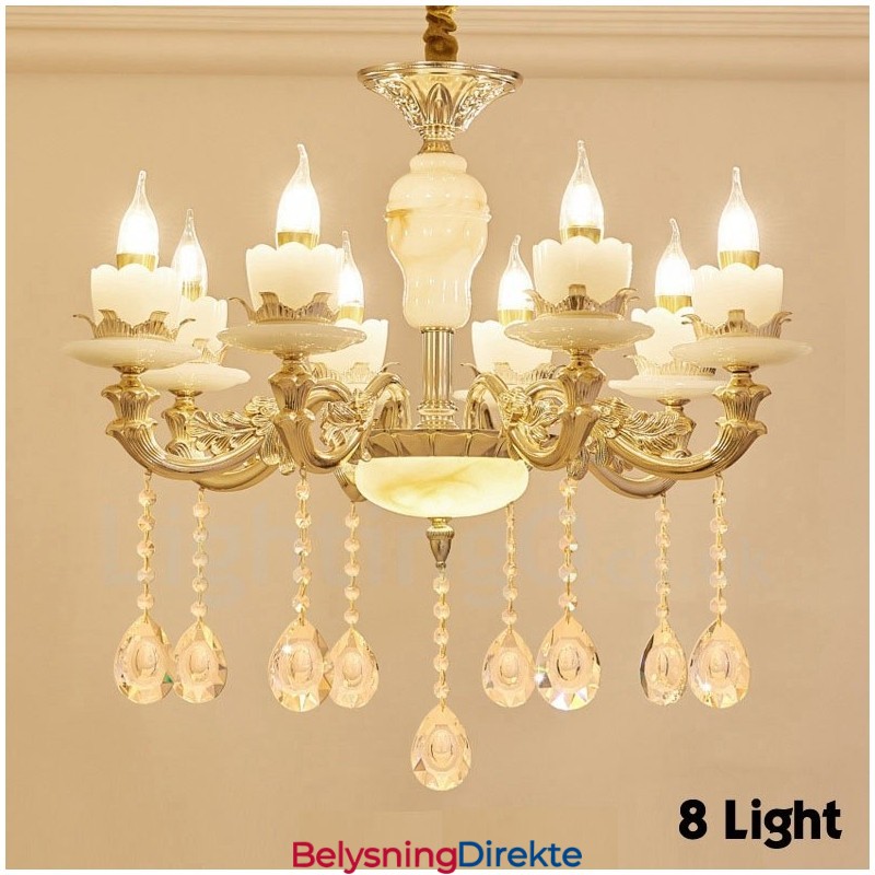8-Lys Tradisjonell Klassisk Integrert Metalllysekrone
