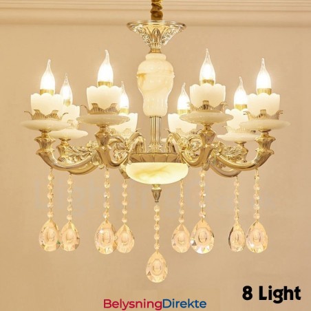 8-Lys Tradisjonell Klassisk Integrert Metalllysekrone