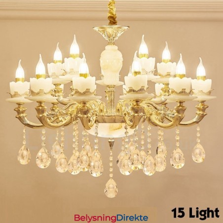 15-Lys Tradisjonell Klassisk Integrert Metalllysekrone