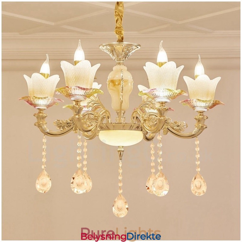 6 Lys Tradisjonell Klassisk Integrert Metalllysekrone