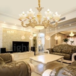 6 Lys Tradisjonell Klassisk Integrert Metalllysekrone