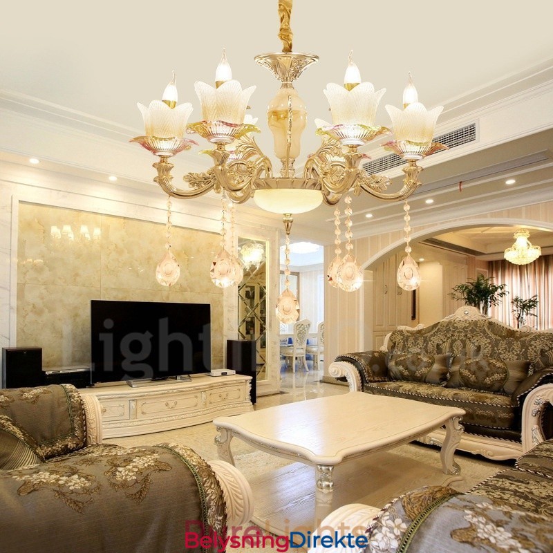 6 Lys Tradisjonell Klassisk Integrert Metalllysekrone