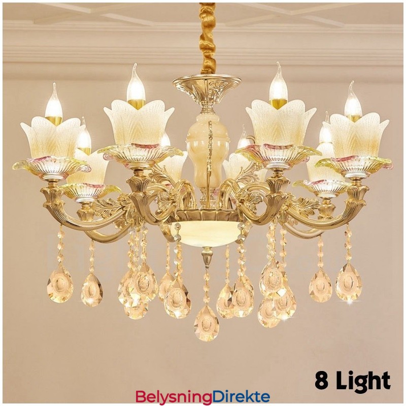 8-Lys Tradisjonell Klassisk Integrert Metalllysekrone