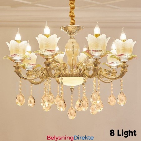 8-Lys Tradisjonell Klassisk Integrert Metalllysekrone