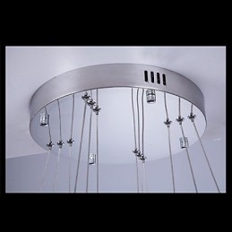 Pendellampe Moderne Belysning Varmhvit Tre Ringer D204060 Gjennomsiktig K9 Store Krystall Taklamper