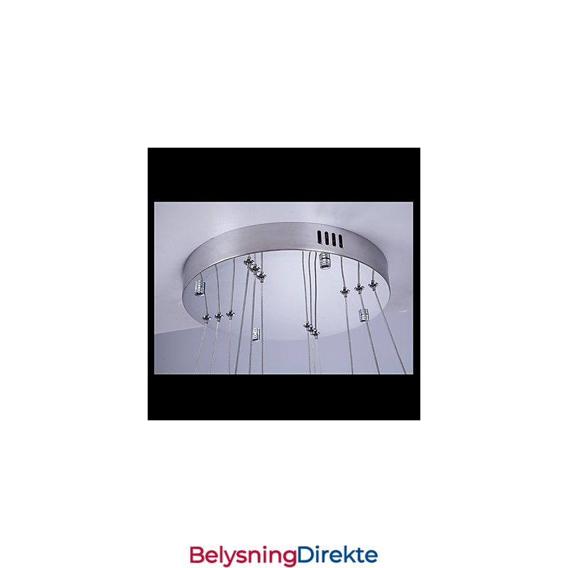 Pendellampe Moderne Belysning Varmhvit Tre Ringer D204060 Gjennomsiktig K9 Store Krystall Taklamper