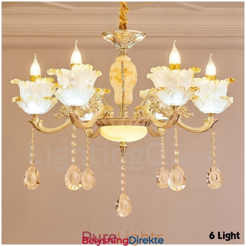 6 Lys Tradisjonell Klassisk Integrert Metalllysekrone