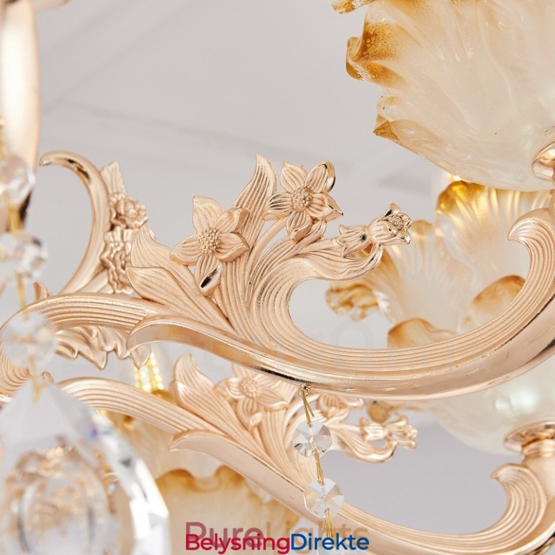 6 Lys Tradisjonell Klassisk Integrert Metalllysekrone