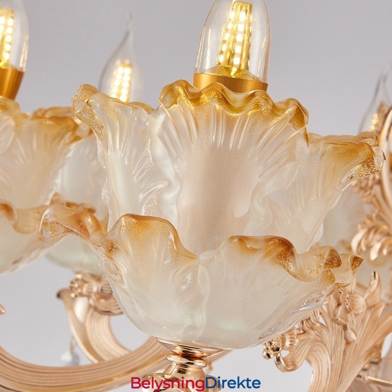 8-Lys Tradisjonell Klassisk Integrert Metalllysekrone