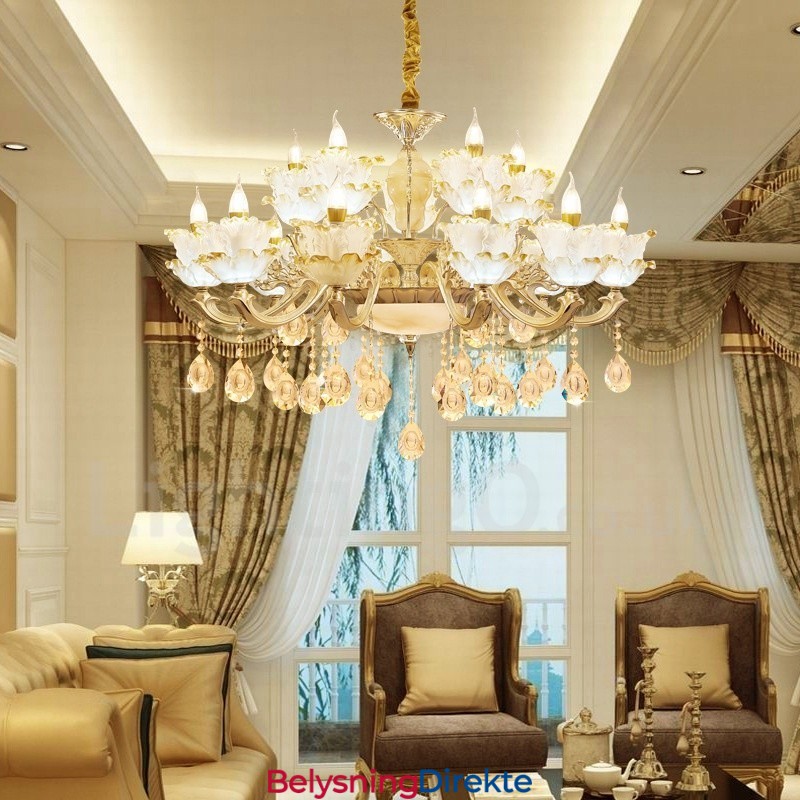 15-Lys Tradisjonell Klassisk Integrert Metalllysekrone